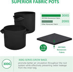 12-Pack 1 Gallon Thickened Non-Woven Grow Bags, Aeration Fabric Pots - Image 4