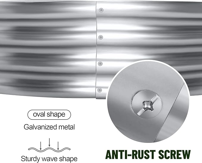 Land Guard 2Pcs Galvanized Raised Garden Bed Kit, 10×4×1ft Galvanized Planter - Image 5