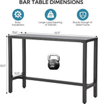 Outdoor Bar Table, Patio Console Pub Height Tables - Image 3