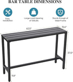 Outdoor Bar Table, Patio Console Pub Height Table - Image 3
