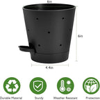 Orchid Pots with Holes, 6 Inch Self Watering Orchid Pot 2 Pack Plastic Plant - Image 5