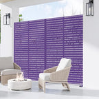 Casaphoria Metal Privacy Screen Outdoor, Dark Purple-Louvered - Image 3