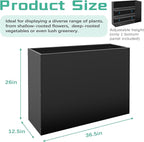 Metal Rectangular Planter Box, Large Planter Boxes Outdoor, 3 Tier Adjustable - Image 3