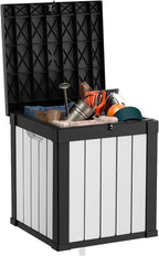 40 Gallon Resin Deck Box, Lockable Patio Outdoor Storage Box - Image 6