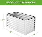 Best Choice Products 4x2x2ft Outdoor Metal Raised Garden Bed, Deep Root Box - Image 3