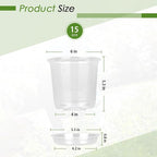 6 Inch Clear Nursery Pots for Plants - Image 2