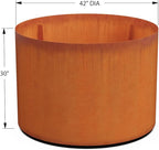 PLANTERCRAFT Corten Steel Metal Planter Box, Round Sizes, Modern Garden Steel - Image 5