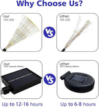 Outdoor Solar Garden Lights, 4 Pack 120 LED Copper Wire Waterproof Garden - Image 5