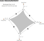 AsterOutdoor Sun Shade Sail Rectangle 12' x 12' UV Block Canopy - Image 4