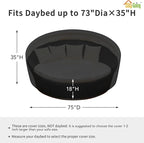 Easy-Going Heavy Duty 600D Outdoor Daybed Cover 75 Inch UV Resistant Patio - Image 2