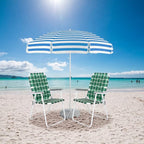 VINGLI Patio Lawn Webbed Folding Chairs Set of 4, Outdoor Beach Chair Portable - Image 2