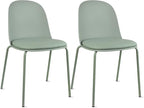 2xhome Modern Stackable Armless Dining Chair | Plastic Shell Seat by 2xhome