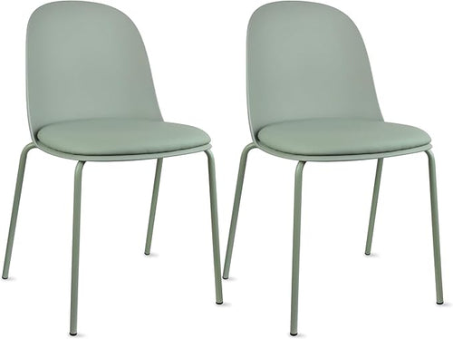 2xhome Modern Stackable Armless Dining Chair | Plastic Shell Seat by 2xhome