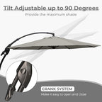 Grand patio 12FT Outdoor Offset Umbrella Large Round Aluminum Cantilever - Image 5
