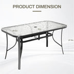 TLSUNNY Patio Outdoor Table W/ 1.69″ Umbrella Hole, Outdoor Metal Furniture - Image 3
