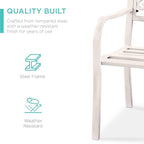 Best Choice Products Outdoor Bench Steel Garden Patio Porch Furniture - Image 4