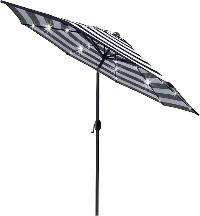Sunnyglade 9' Solar 24 LED Lighted Umbrella by Sunnyglade