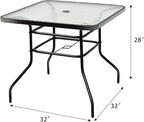 Tangkula 32" Square Outdoor Dining Table - Image 3