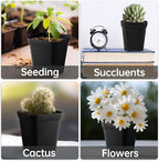 BTPLASTIK Small Plant Pots 3.5 Inch, Durable Plastic Succulents Pots - Image 5