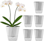 5 Pack Self Watering Pots for Indoor Plants 6.7 Inches Self Watering Planters by Planterhoma