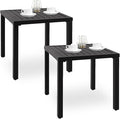 PHI VILLA Outdoor Patio Side Table Set of 2, Outside Coffee Bistro Table by PHIVILLAThepioneerofcomfortablehouseholdsupplies