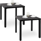 PHI VILLA Outdoor Patio Side Table Set of 2, Outside Coffee Bistro Table by PHIVILLAThepioneerofcomfortablehouseholdsupplies