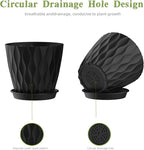 6 Inch Plant Pots, 6 Pack Indoor Flower Pots, Planters - Image 3