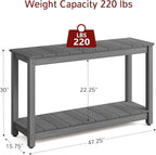 Stoog All-Weather Console Table, 2-Tier Patio Console Table Outdoor - Image 3