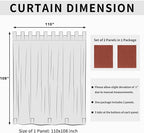 Easy-Going Outdoor Patio Curtains Detachable Tab Top Windproof Weatherproof - Image 6