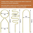 Small Metal Trellis for Potted Plants, Plant Support Stake Mini House Plant - Image 2