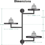 Window Rotating Plant Stand Shelf Indoor Black Metal Floating Shelves 3-Tier - Image 4