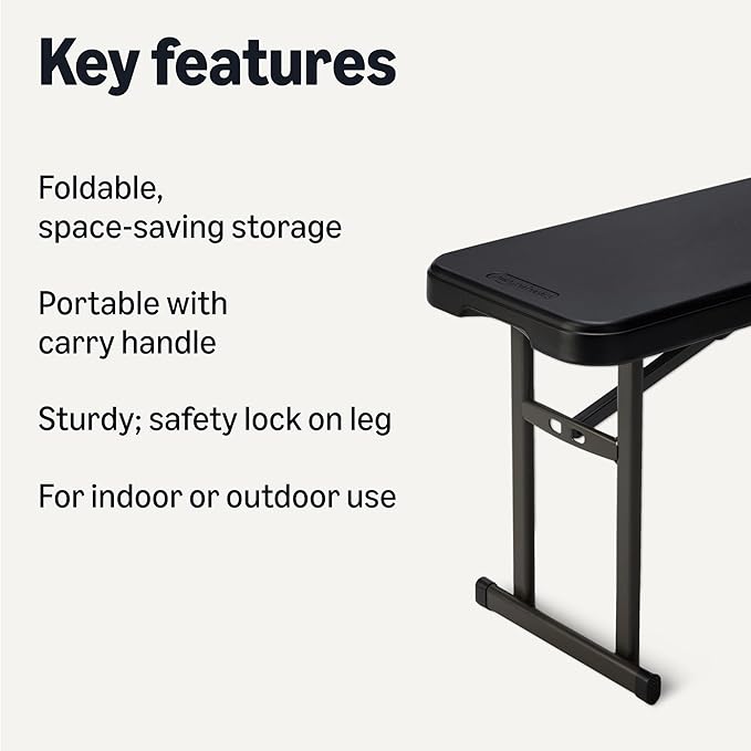 Amazon Basics 6ft Folding Bench - Image 3
