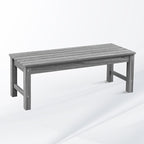 Psilvam 2-Person Outdoor Poly Lumber Patio Backless Bench, Fade-Resistant & by PsilvamGardenFurniture