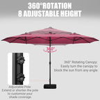 LEVELEVE 14FT Double-Sided Patio Umbrella - Image 2
