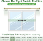 Time Forest Curtain Rods for Windows 28 to 48, 1 Inch Adjustable Gold Heavy - Image 7