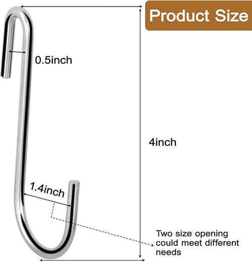 30 Pack Heavy Duty S Hooks Pan Pot Holder Rack Hooks Hanging Hangers S Shaped - Image 2