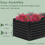4x2x2FT Galvanized Raised Garden Bed, Planter Raised Beds-Metal Garden Box - Image 8