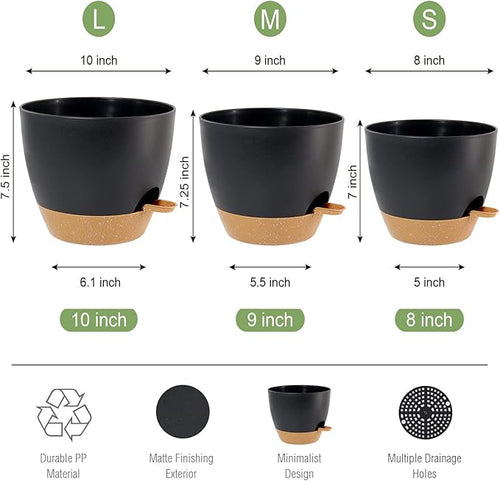 10/9/8 inch Self Watering Pots - Image 2