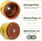 YBX Terracotta Pots Inch with Drainage Holes, Bee Decor, Ceramic Pots - Image 3