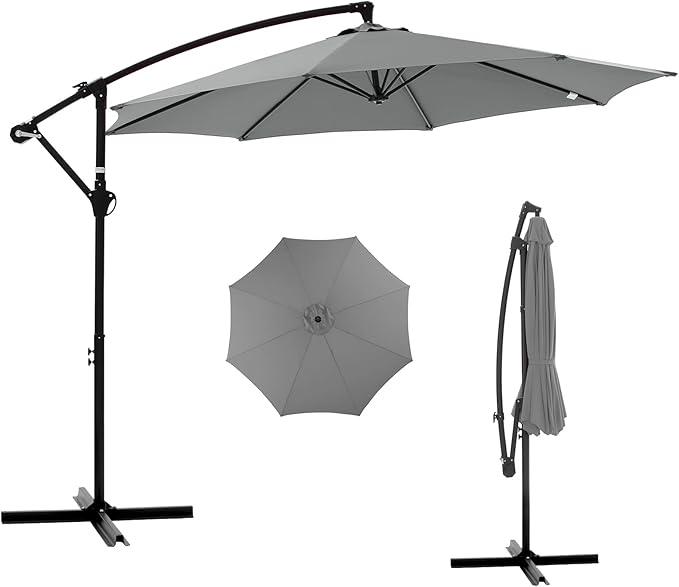 NEWBULIG 10FT Patio Umbrella, Offset Cantilever Outdoor Patio Table Umbrella by NEWBULIG