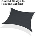 LOVE STORY Custom Size 16'x18' Graphite Grey Sun Shade Sail Rectangle UV Block - Image 6