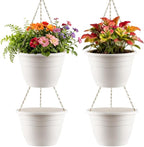 Hanging Planters 10 Inch, Self Watering Hanging Basket by RooTrimmer