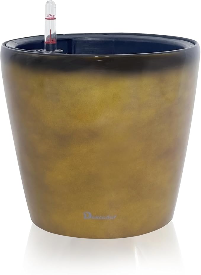 Dexceder 11x10 Inches Self Watering Planter Indoor Outdoor, Inner Pot Design by Dexceder