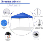 Canopy Tent, 10X10 FT Pop Up Canopy Outdoor Instant Tent Slant Legs - Image 2