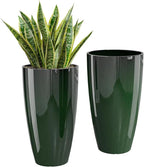 QCQHDU 21 inch Tall Planters for Outdoor & Indoor Plants, 2 Pack Sturdy by QCQHDU