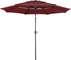 Yaheetech 3 Tier Patio Umbrella 10ft Vented Outdoor Large Market Table Umbrella by Yaheetech