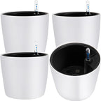 JOIKIT 4 Pack 7 Inches Self Watering Planter, Self Watering Pots by JOIKIT
