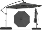 Tangkula 10ft Solar LED Patio Umbrella by TANGKULA