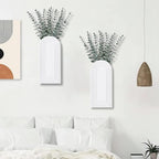 2 Pack Wooden Wall Vase Set - Image 3