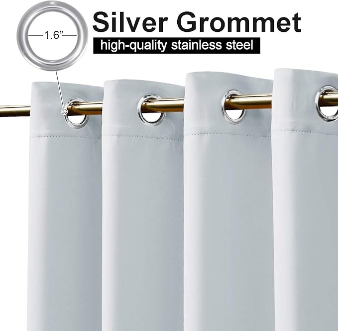 NICETOWN Greyish White Privacy Outdoor Curtain - Image 2